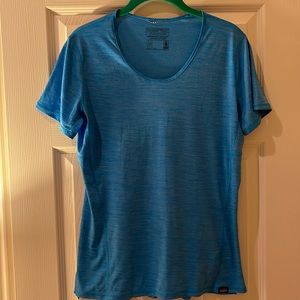 Patagonia Ocean Blue Capilene Cool Lightweight T-shirt Size Medium